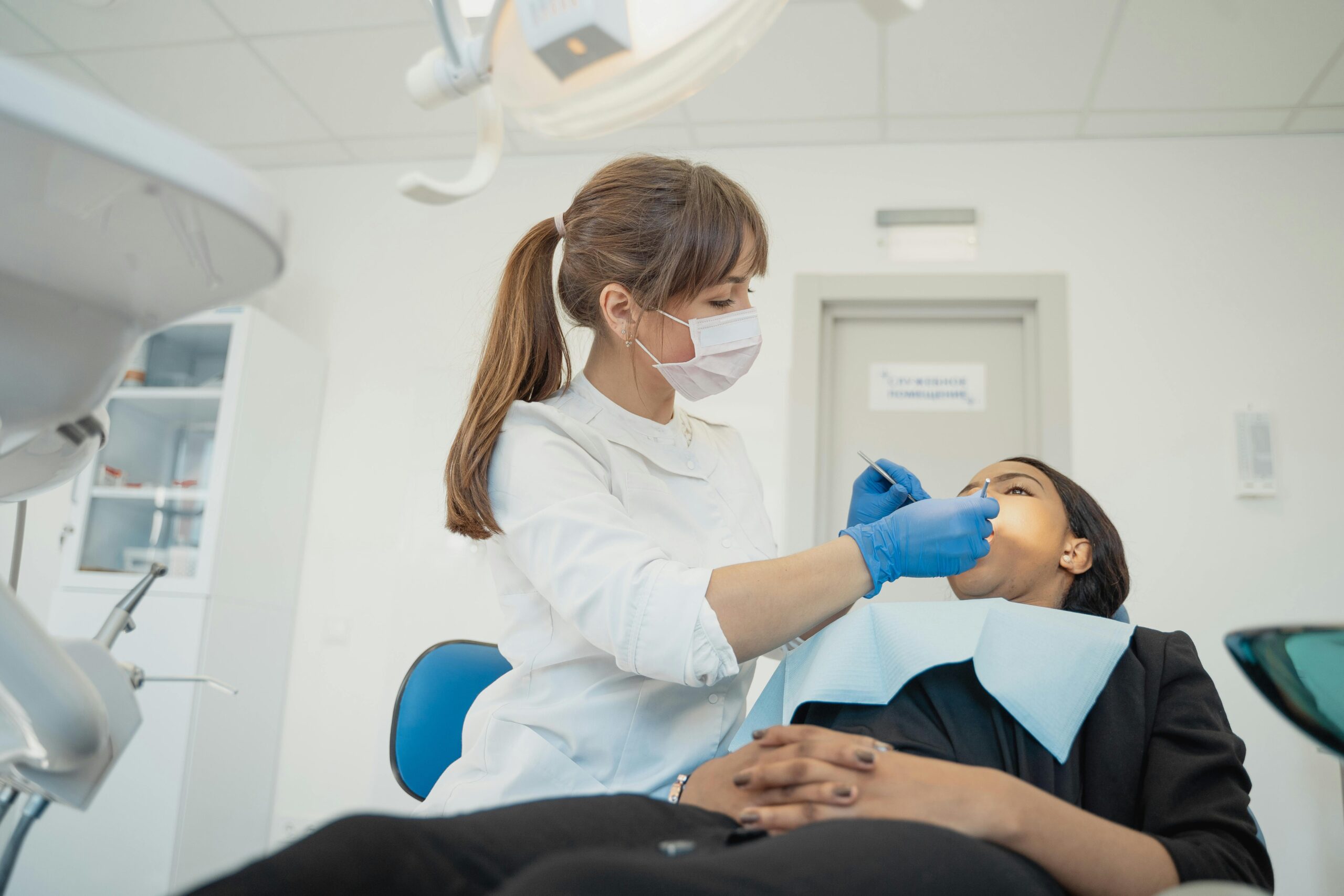 Dental Tools in a Sterile Tray with Tooth Extractions